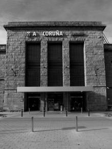 Fachada de la estación de La Coruña